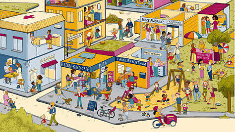 Wimmelbild Illustration